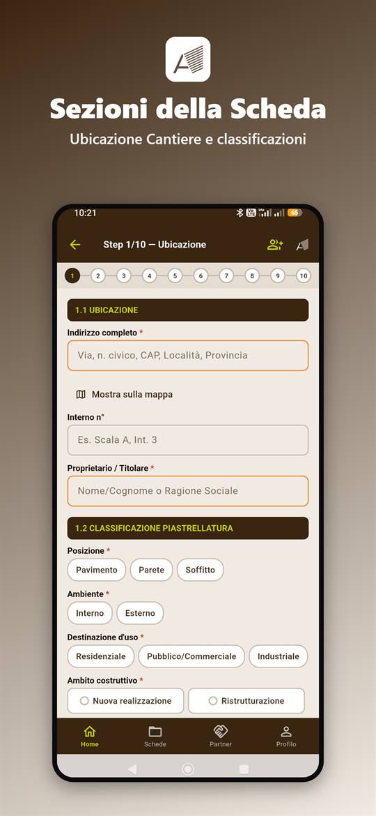 Compilazione guidata della scheda di tracciabilità